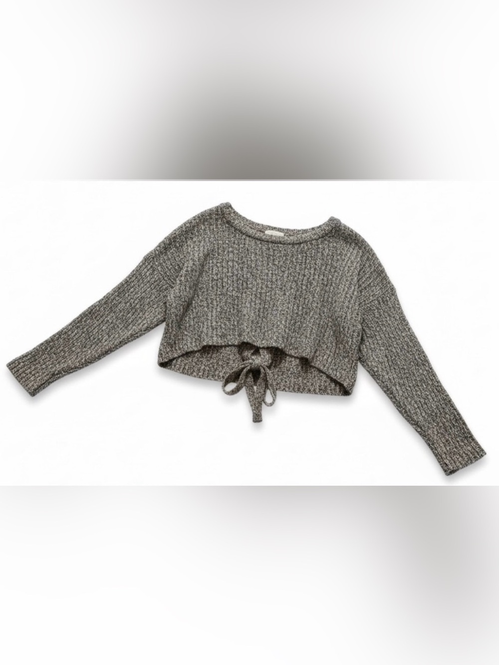 HOLLISTER Lace-Up-Back Crop Sweater Size L Cabincore
